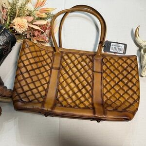 American Darling Tan Quilted Tote Bag